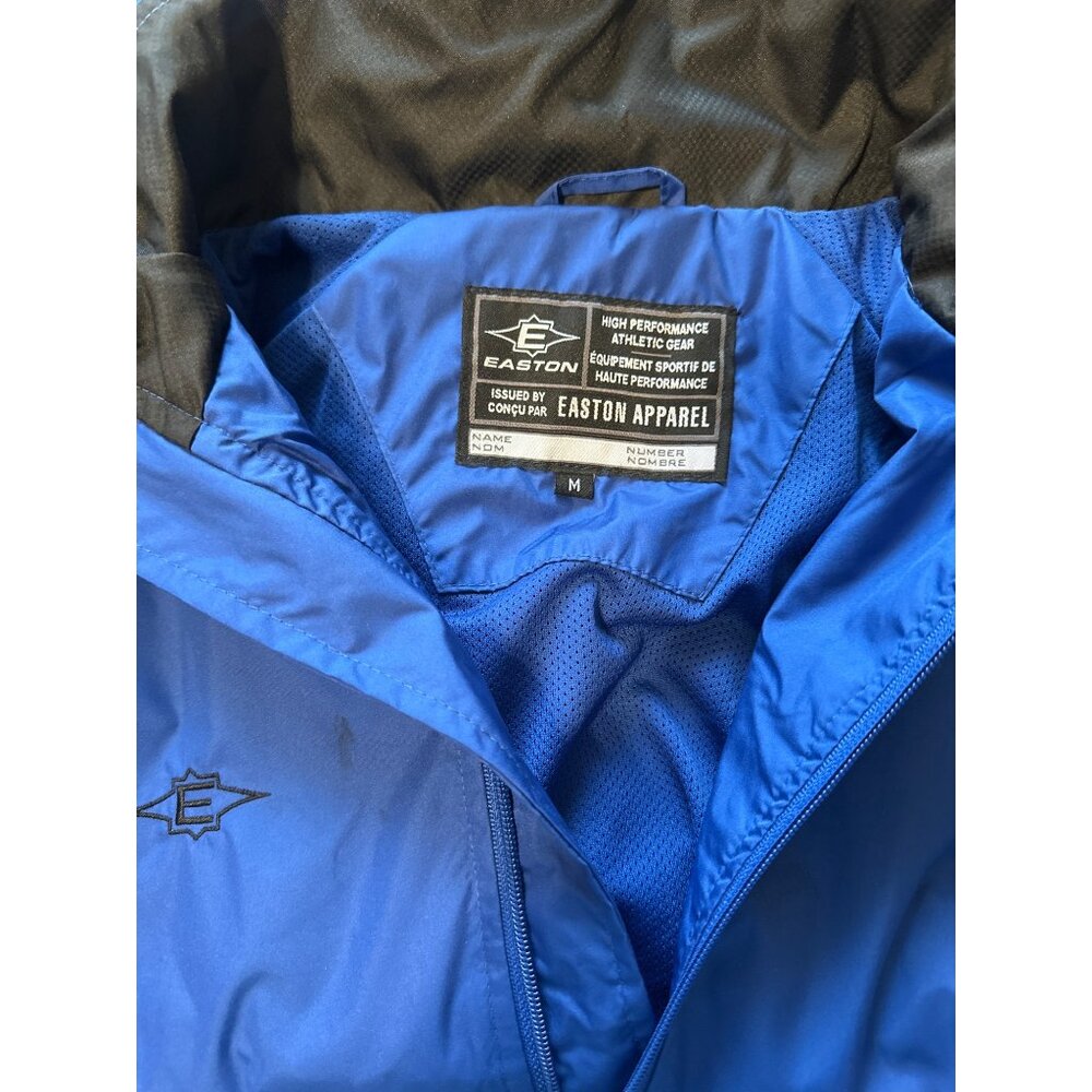 Easton Apparel Blue Windbreaker Jacket Mens M Lightweight Athletic Outerwear - Picture 4 of 8